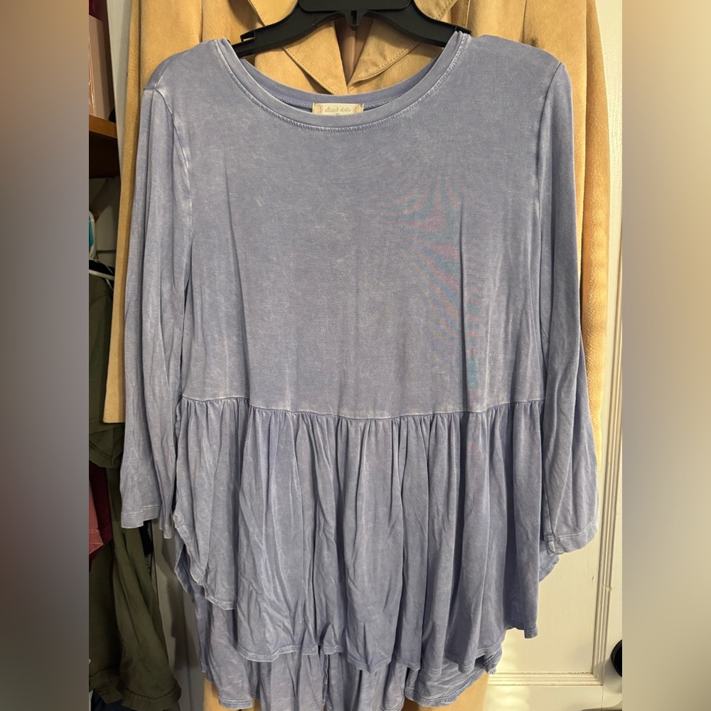 Altar'd State Soft Blue Tunic Top